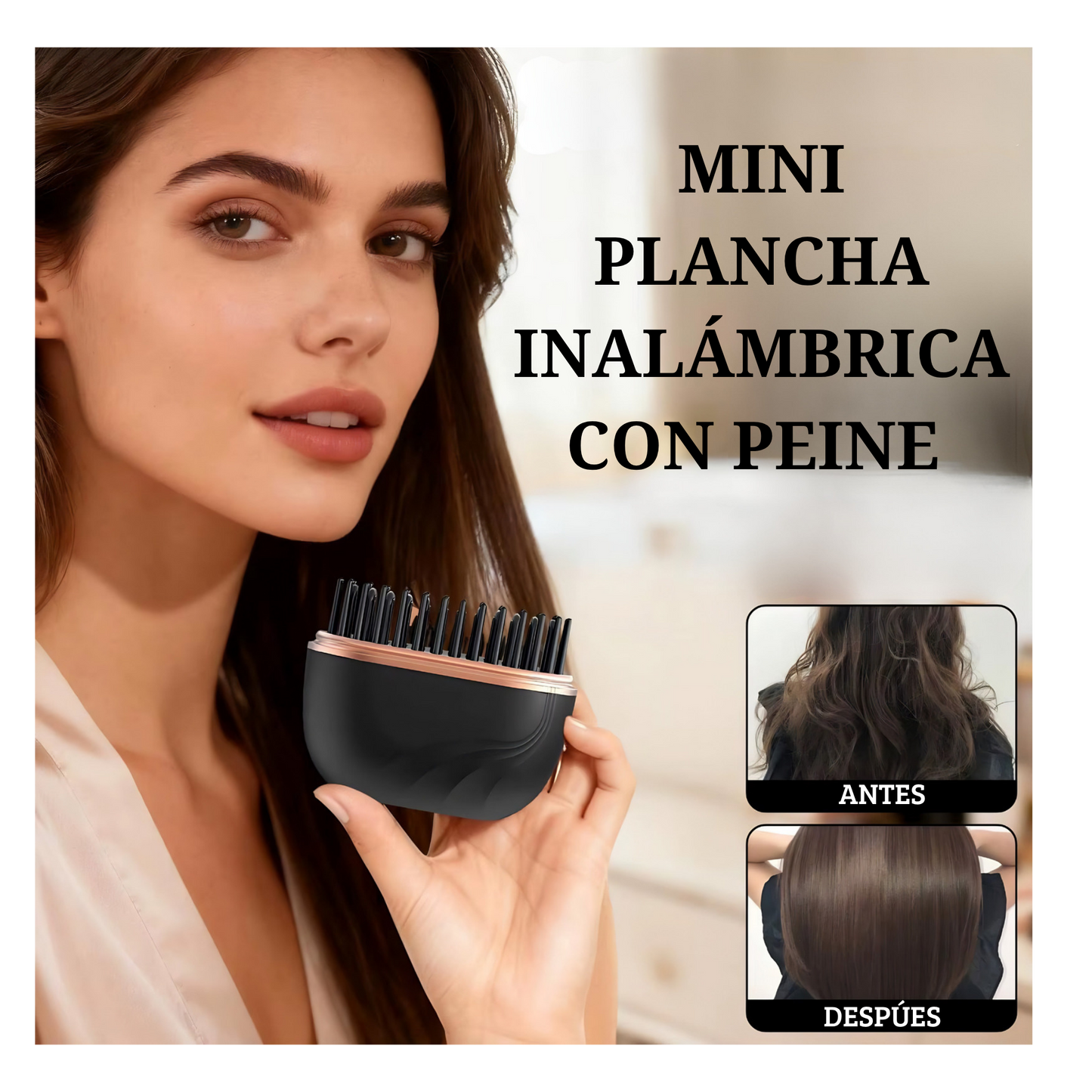 Mini plancha cepillo 2 en 1