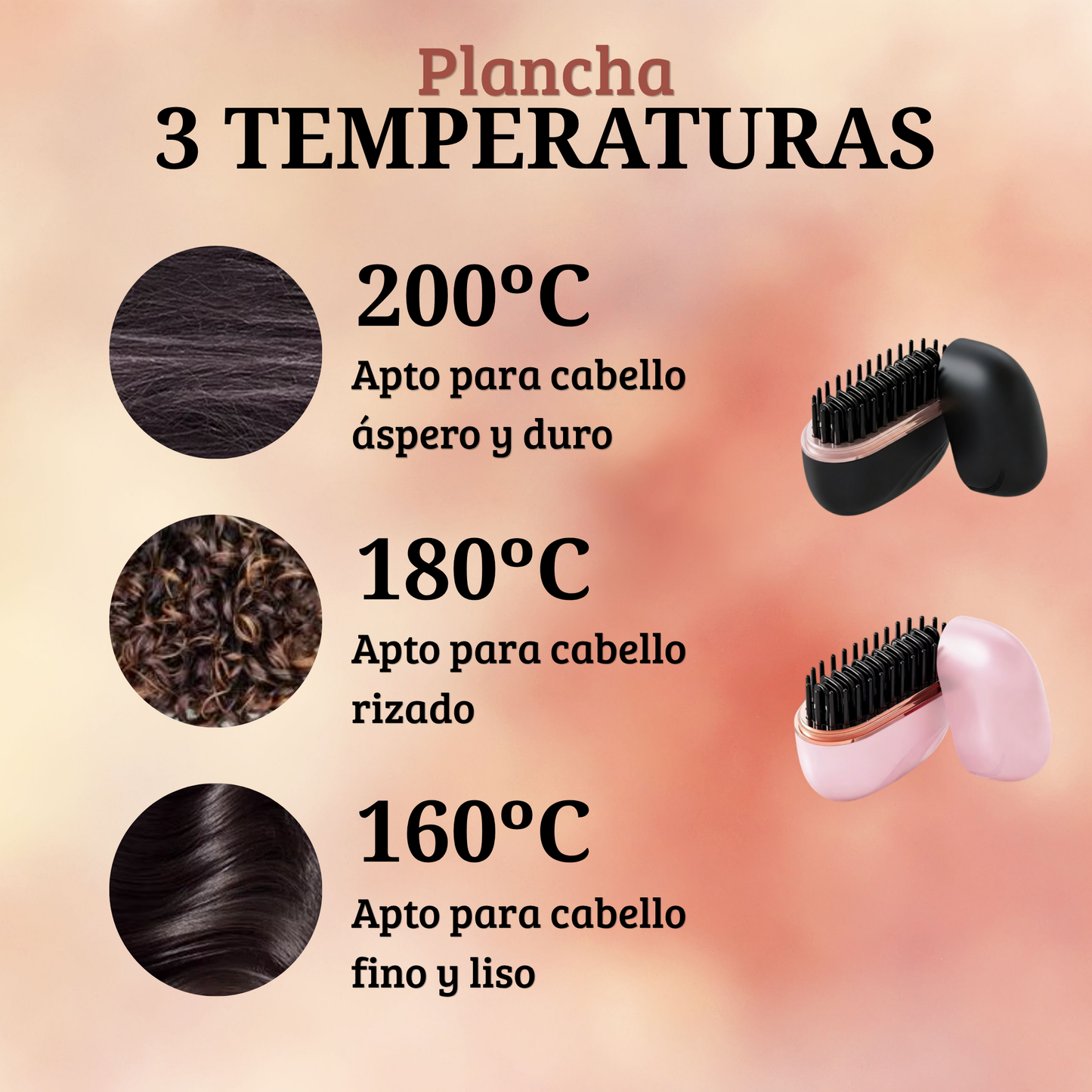 Mini plancha cepillo 2 en 1